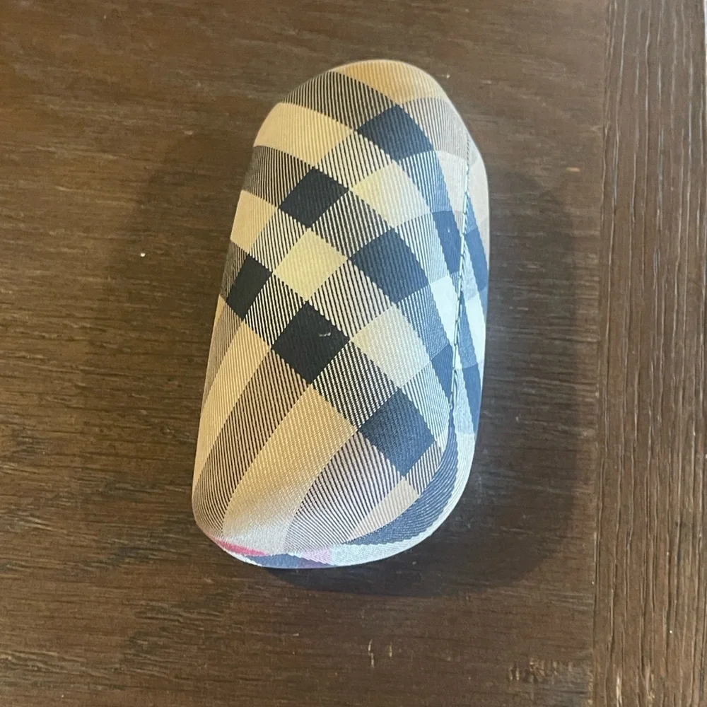 Burberry Plaid Hard Clamshell Sunglasses Glasses Case